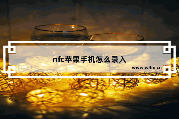 nfc苹果手机怎么录入