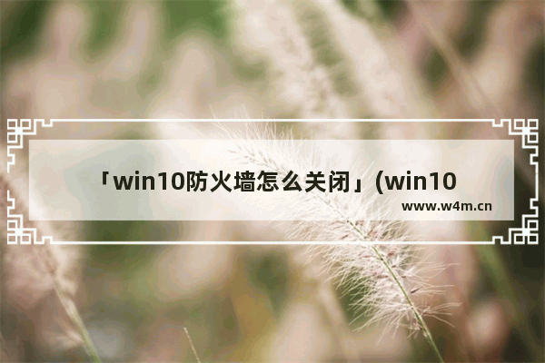 「win10防火墙怎么关闭」(win10防火墙怎么关闭火绒)