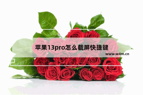 苹果13pro怎么截屏快捷键