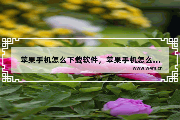 苹果手机怎么下载软件，苹果手机怎么下载软件免费