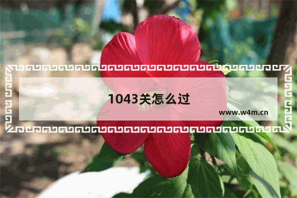 1043关怎么过