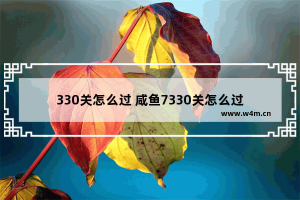 330关怎么过 咸鱼7330关怎么过