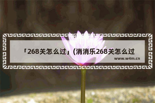 「268关怎么过」(消消乐268关怎么过)