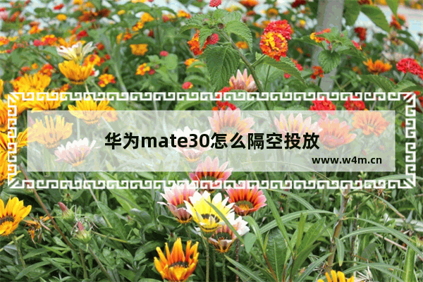 华为mate30怎么隔空投放