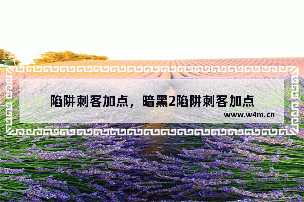 陷阱刺客加点，暗黑2陷阱刺客加点