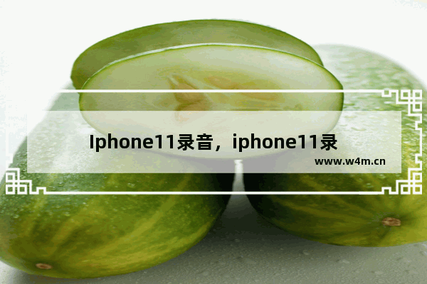 Iphone11录音，iphone11录音声音小