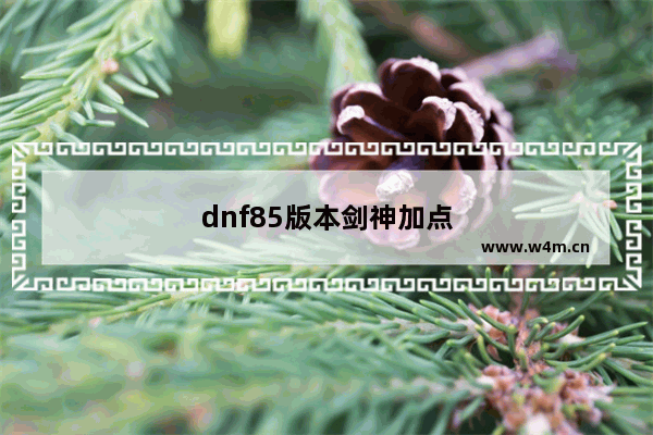 dnf85版本剑神加点