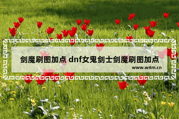 剑魔刷图加点 dnf女鬼剑士剑魔刷图加点