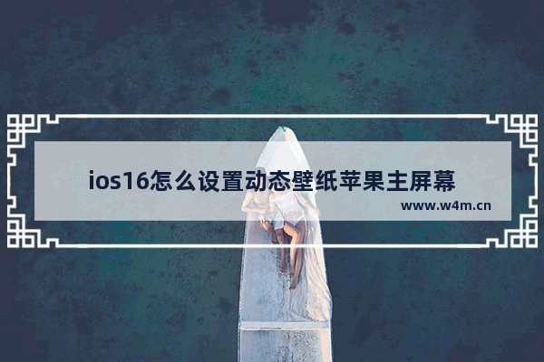 ios16怎么设置动态壁纸苹果主屏幕