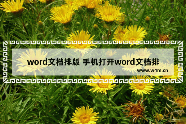 word文档排版 手机打开word文档排版会乱