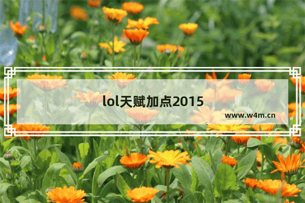 lol天赋加点2015