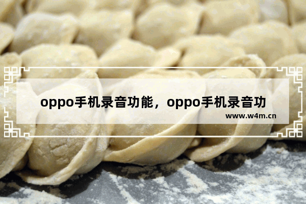 oppo手机录音功能，oppo手机录音功能怎么用