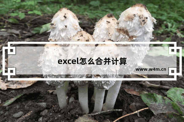 excel怎么合并计算