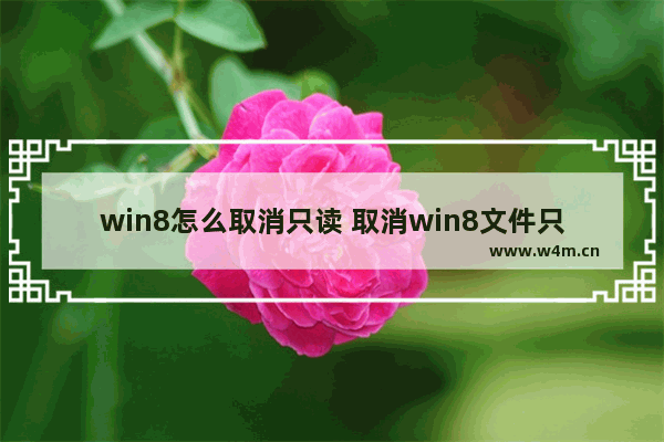 win8怎么取消只读 取消win8文件只读属性的方法