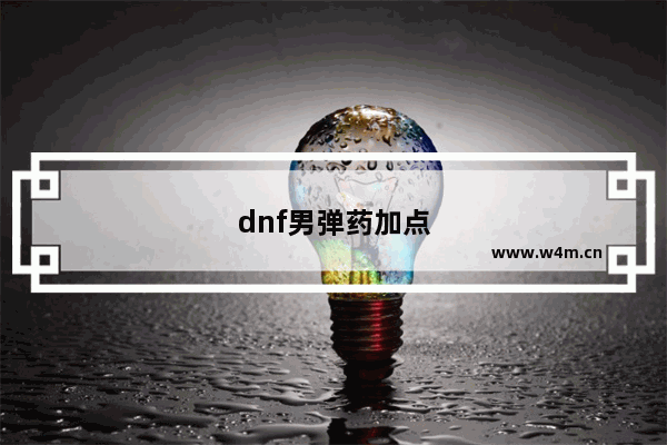 dnf男弹药加点