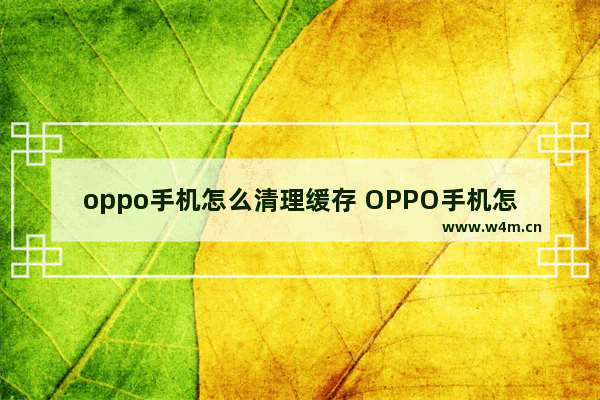 oppo手机怎么清理缓存 OPPO手机怎么清理缓存和垃圾清理