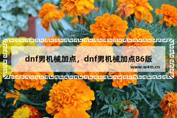 dnf男机械加点，dnf男机械加点86版本