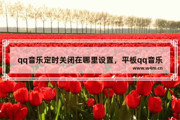 qq音乐定时关闭在哪里设置，平板qq音乐定时关闭在哪里设置