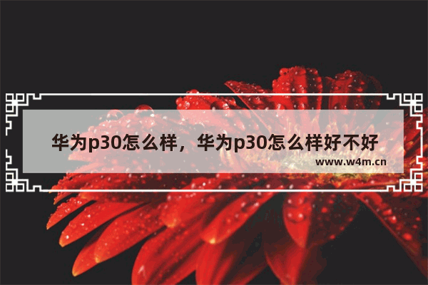 华为p30怎么样，华为p30怎么样好不好用