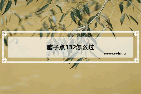 脑子点132怎么过