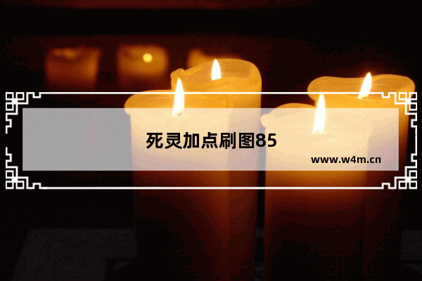 死灵加点刷图85