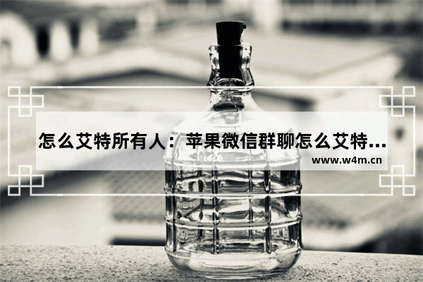 怎么艾特所有人：苹果微信群聊怎么艾特所有人