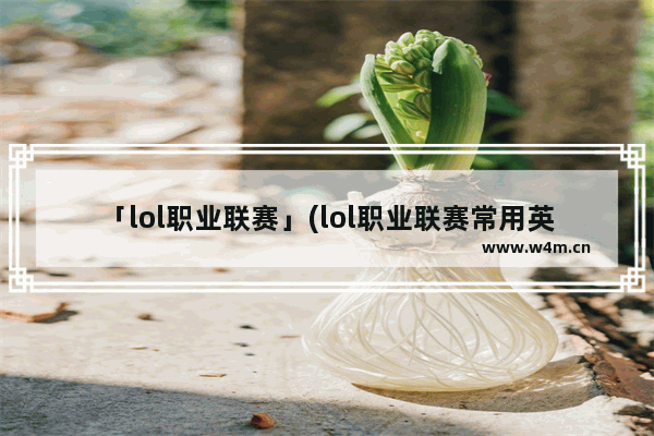 「lol职业联赛」(lol职业联赛常用英雄)