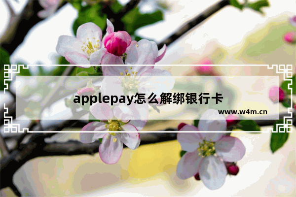 applepay怎么解绑银行卡