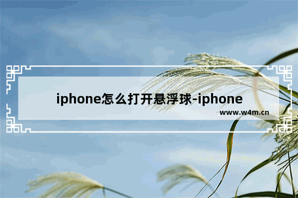 iphone怎么打开悬浮球-iphone怎么打开悬浮球截屏