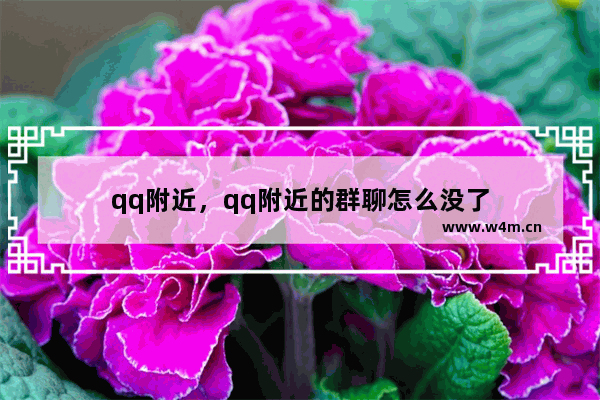 qq附近，qq附近的群聊怎么没了