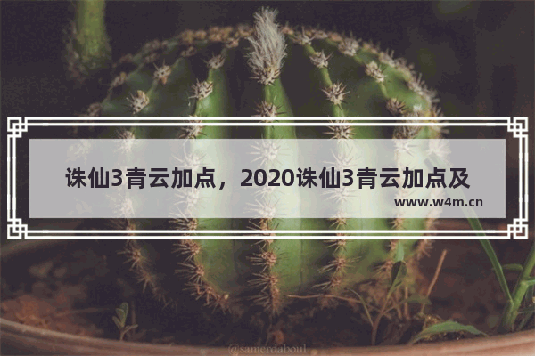 诛仙3青云加点，2020诛仙3青云加点及天书