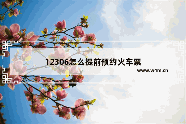 12306怎么提前预约火车票