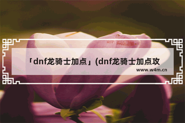 「dnf龙骑士加点」(dnf龙骑士加点攻略)