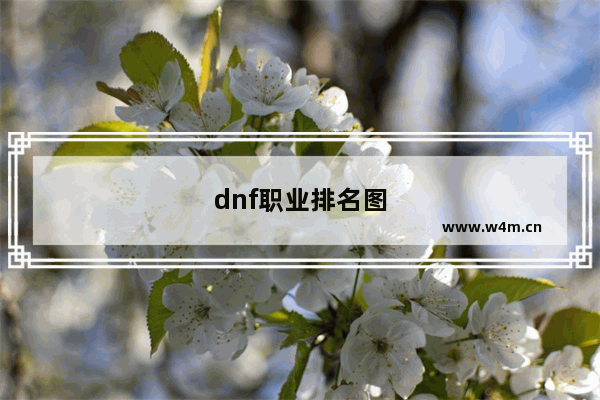 dnf职业排名图