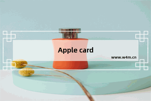 Apple card