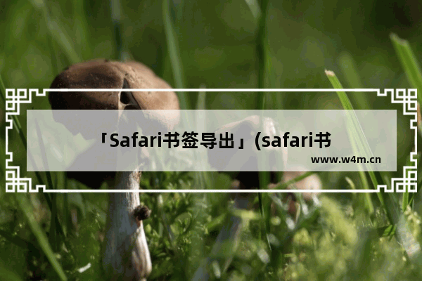 「Safari书签导出」(safari书签导出到安卓)