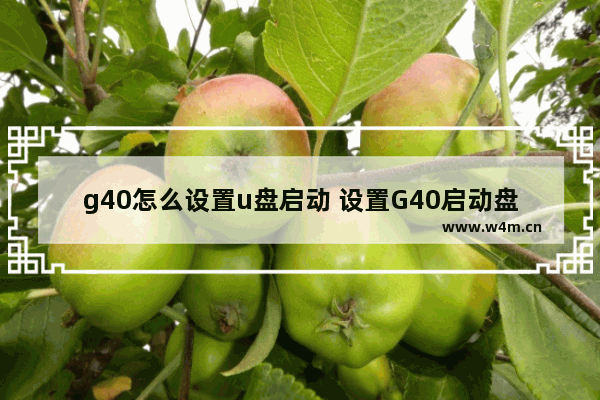 g40怎么设置u盘启动 设置G40启动盘方法