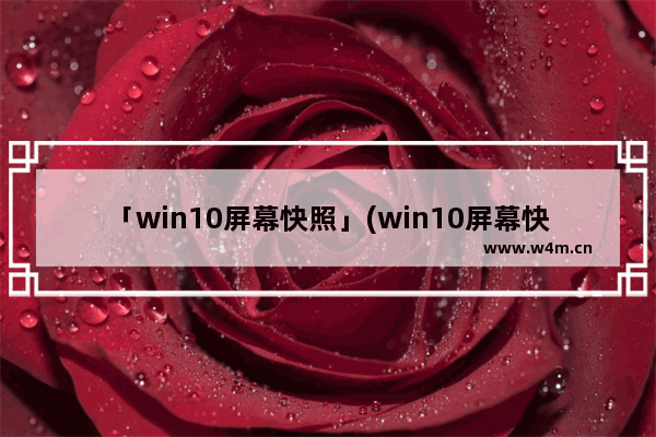 「win10屏幕快照」(win10屏幕快照快捷键没反应)