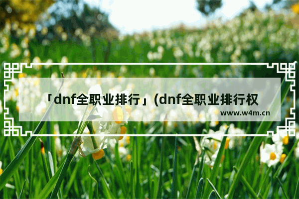 「dnf全职业排行」(dnf全职业排行权威)