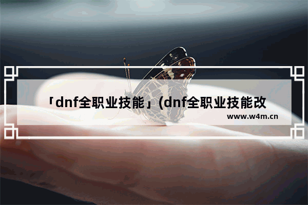 「dnf全职业技能」(dnf全职业技能改版)