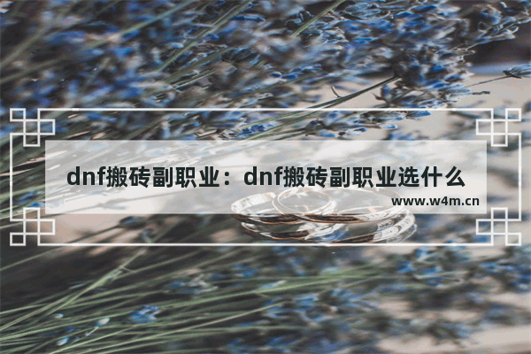 dnf搬砖副职业：dnf搬砖副职业选什么好