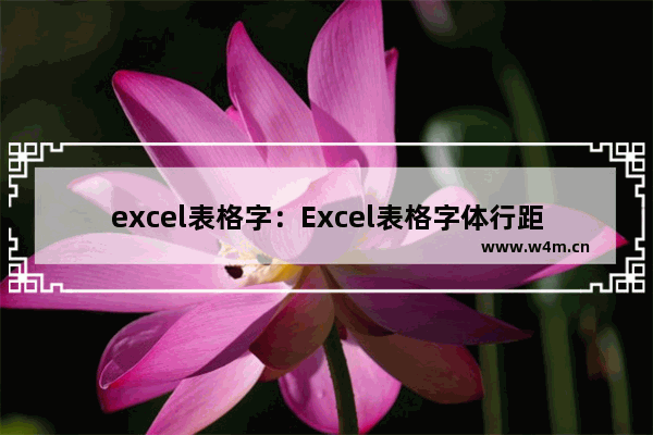 excel表格字：Excel表格字体行距怎么设置