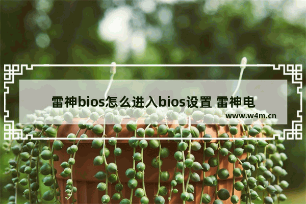 雷神bios怎么进入bios设置 雷神电脑如何进入BIOS设置