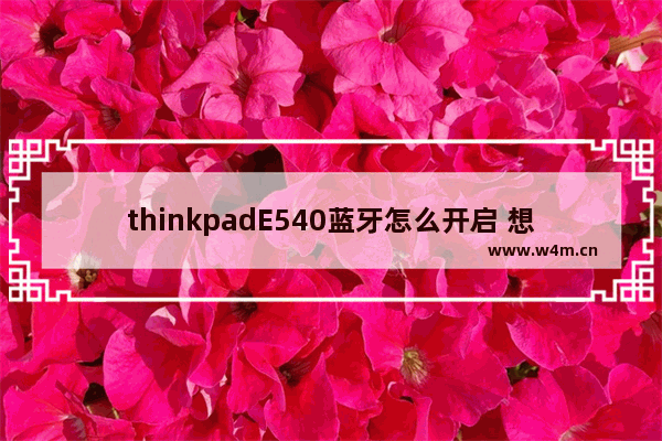 thinkpadE540蓝牙怎么开启 想问ThinkPad E540如何开启蓝牙？