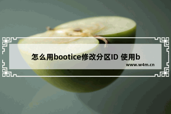 怎么用bootice修改分区ID 使用bootice修改分区ID的方法