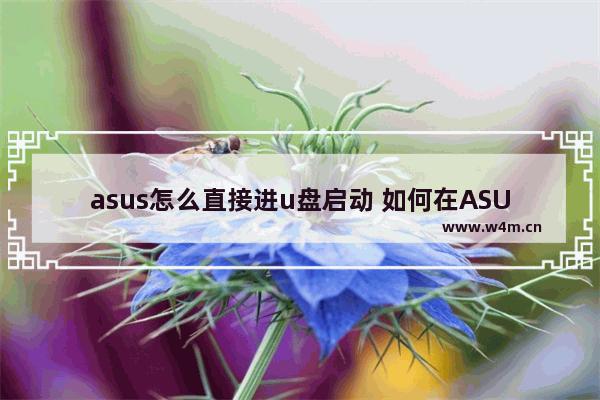 asus怎么直接进u盘启动 如何在ASUS电脑上进行U盘启动