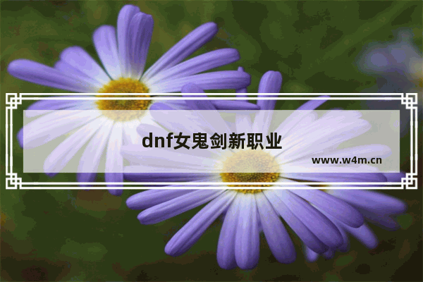 dnf女鬼剑新职业