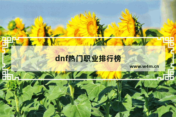 dnf热门职业排行榜