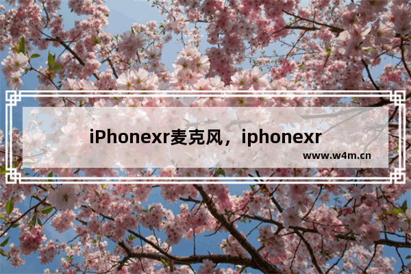 iPhonexr麦克风，iphonexr麦克风有杂音