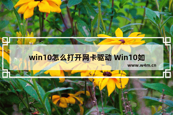 win10怎么打开网卡驱动 Win10如何启用网卡驱动